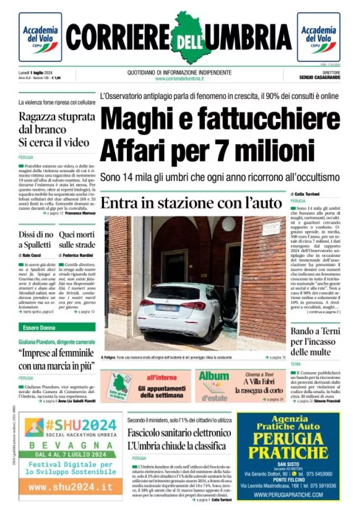 Prima-pagina-corriere umbria-del-2024-07-01